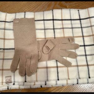 Calvin Klein Scarf and Gloves - new without tags!